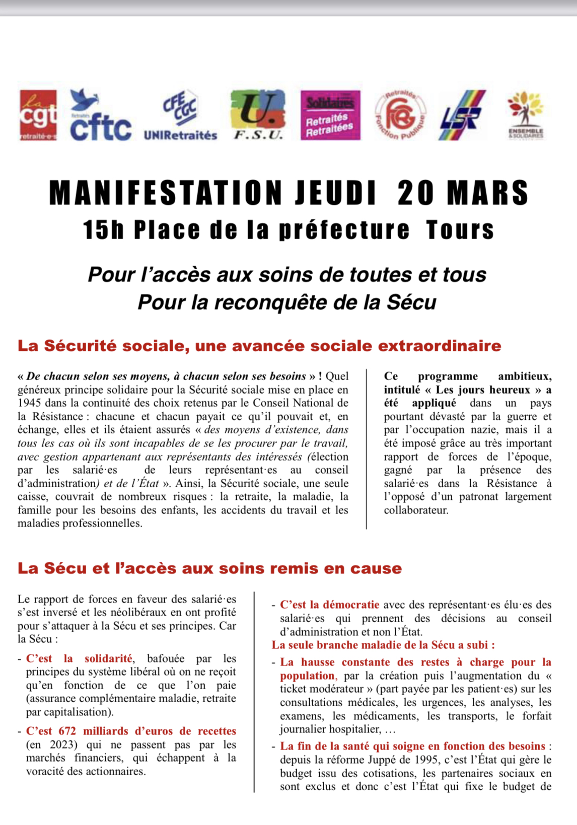 action retraités 20 mars 2025 USR CGT 37