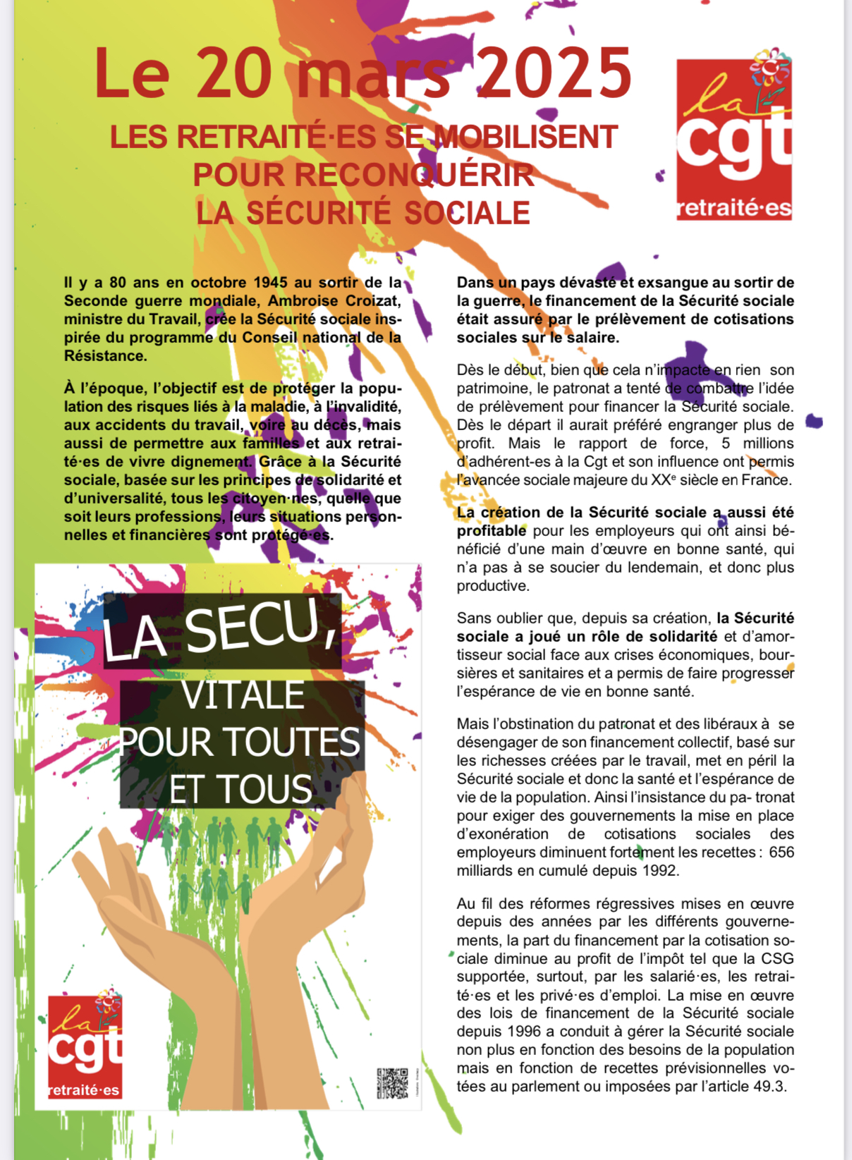 action retraités 20 mars 2025 USR CGT 37